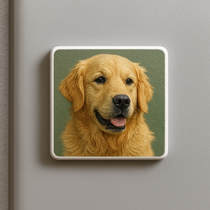 Pack of 4 | Custom 3D UV-Printed Ceramic Fridge Magnet – Your Photo, Textured & Timeless